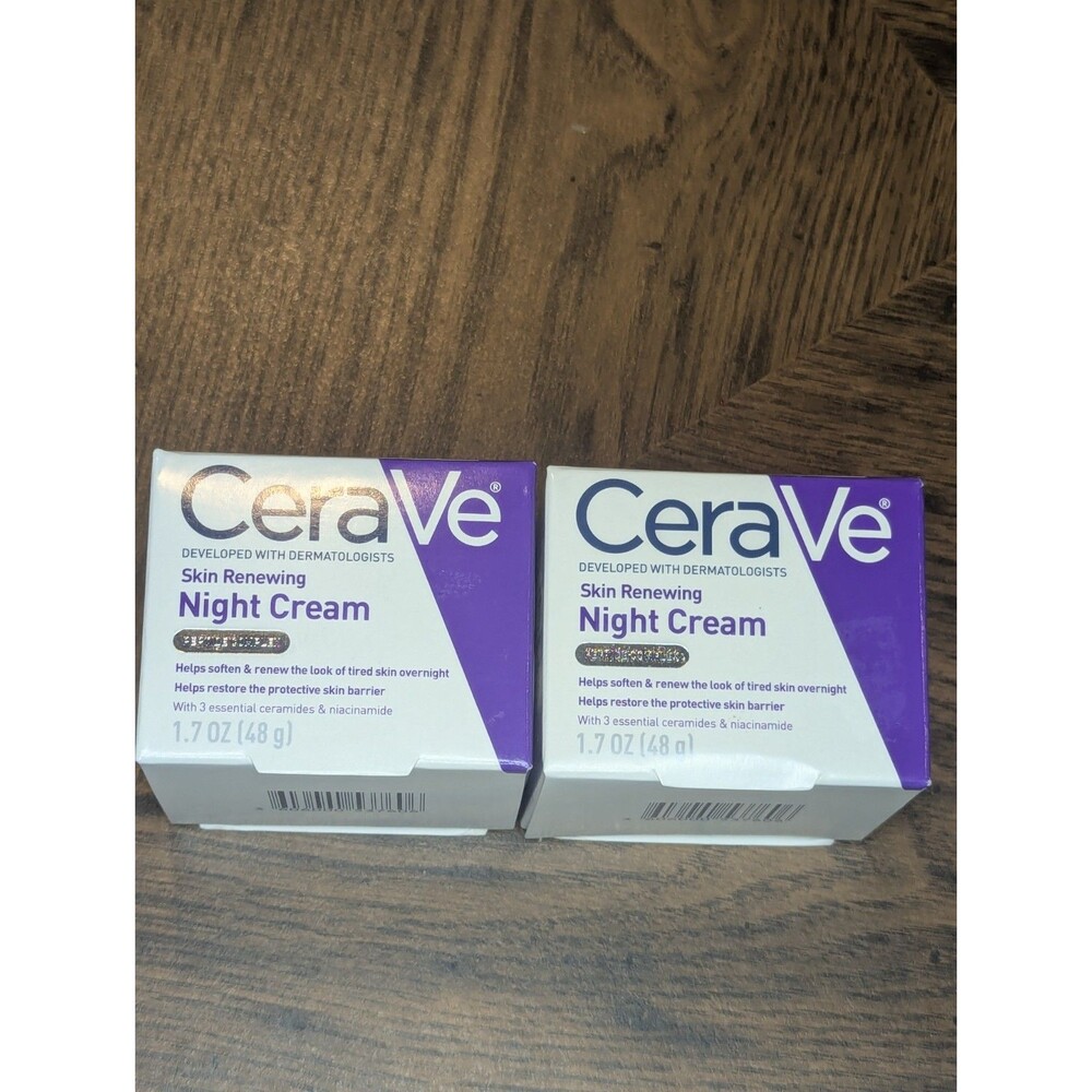 2 PACK Cerave Skin Renewing Night Cream - 1.7oz